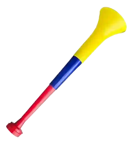 Vuvuzela Trompeta Corneta Plegable 51cm Futbol Tricolor X3 Und