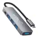 Hub Adaptador Convertidor Usb C 5 En 1 Para Windows Y Mac