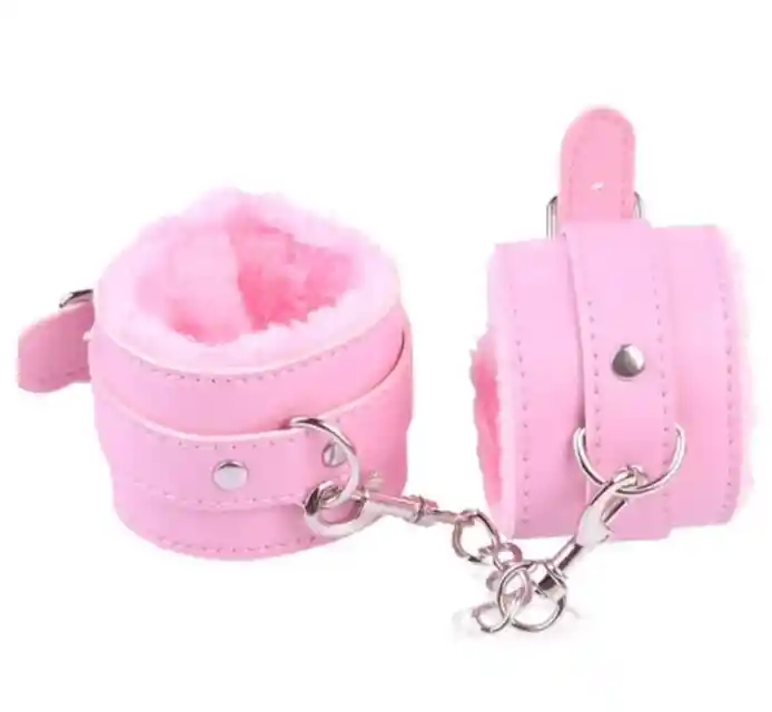 Esposas En Cuero Y Felpa Juego Sexual Parejas Sado Bdsm Pink