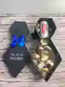 Caja De Lujo Corbata Con Cerveza En Lata Y Fresas Con Chocolate