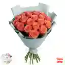 24 Rosas Color Salmon