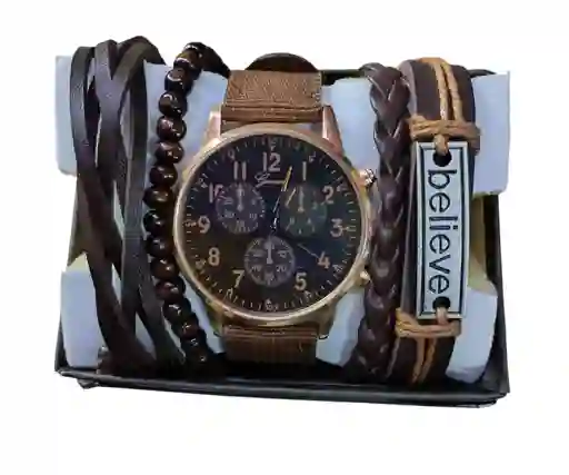 Reloj Para Hombre Set Reloj Con Pulseras