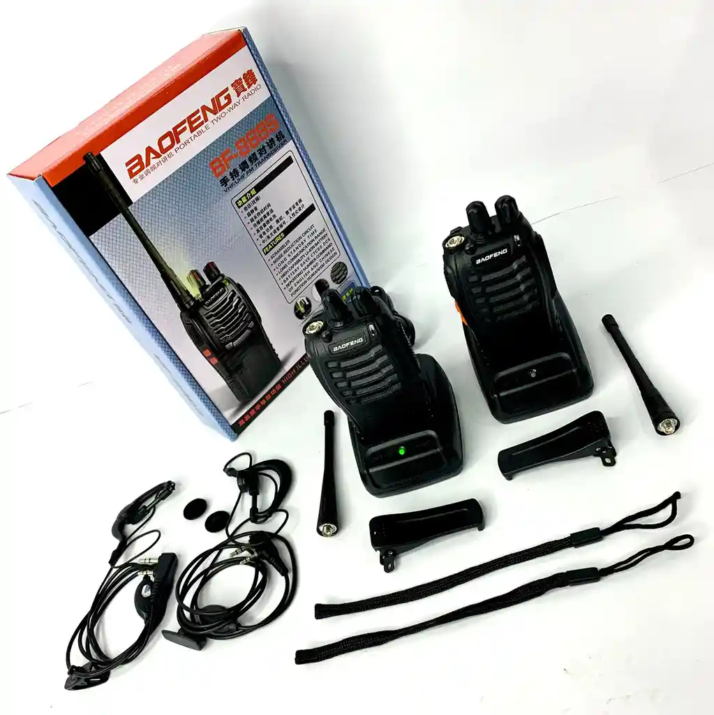 Par De Radios Baofeng S888 Walkie Talkie Profesional 3 Millas De Cobertura