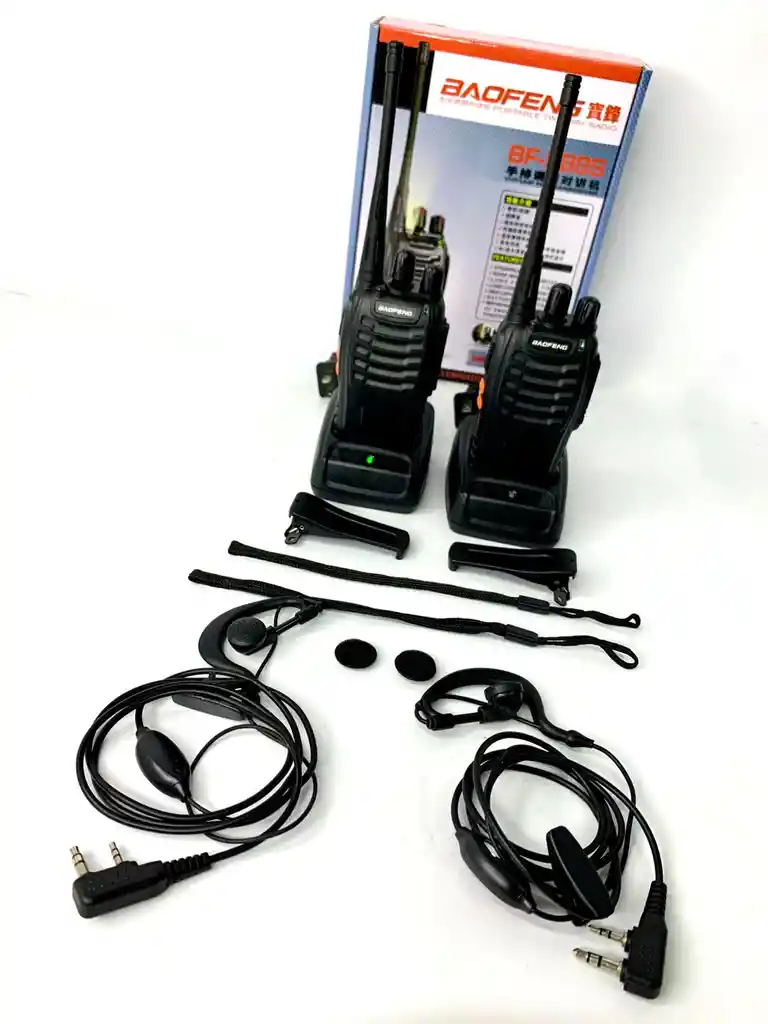 Par De Radios Baofeng S888 Walkie Talkie Profesional 3 Millas De Cobertura
