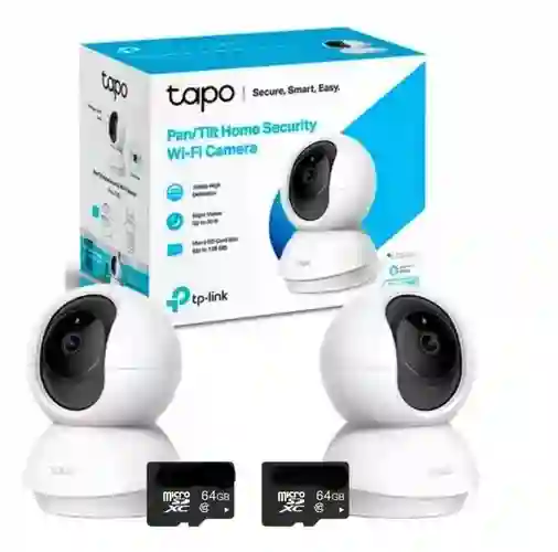Combo Cámaras Tp-link Tapo C200 2u + 2 Micro Sd 64gb
