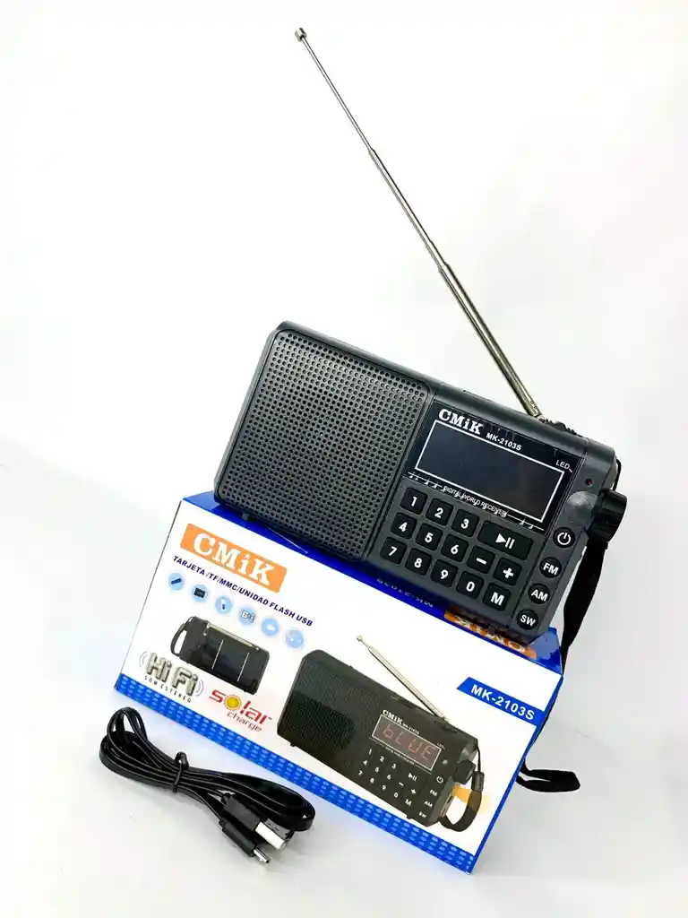 Radio Original Cmik 2109 Con Panel Solar Y Bluetooth