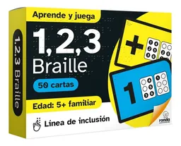 Juego De Cartas Didáctico Braille 123 Para Niños