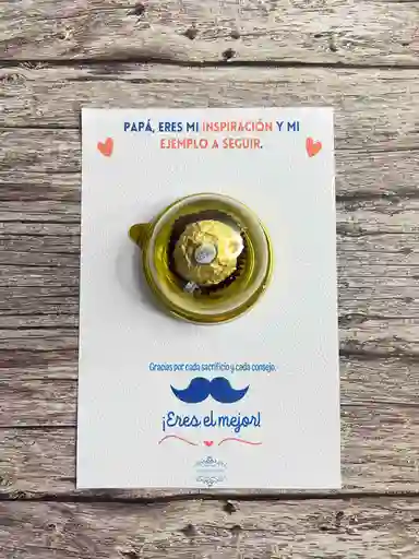 Tarjeta Especial De Padres Con Chocolate Ferrero Rocher