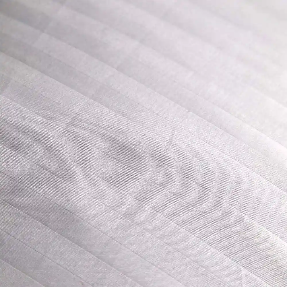 Juego De Sabanas Expressions Rayas Sateen Queen 160x190cm Blanco