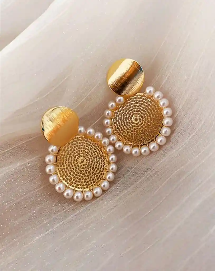 Aretes Sol De Perlas