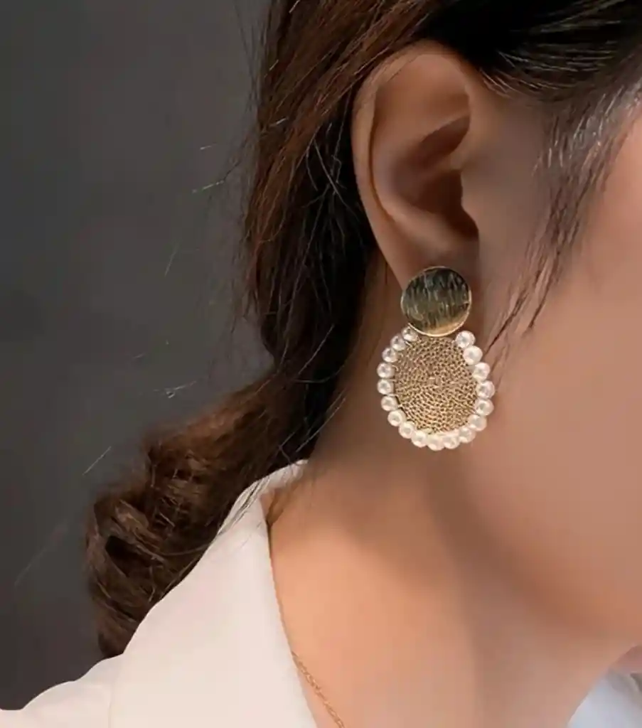 Aretes Sol De Perlas