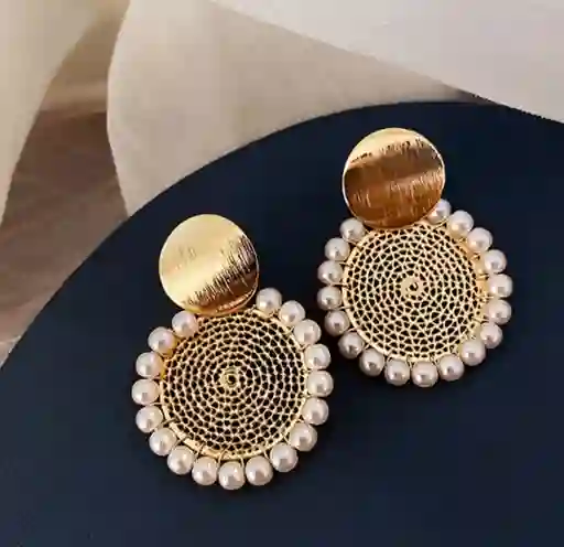 Aretes Sol De Perlas