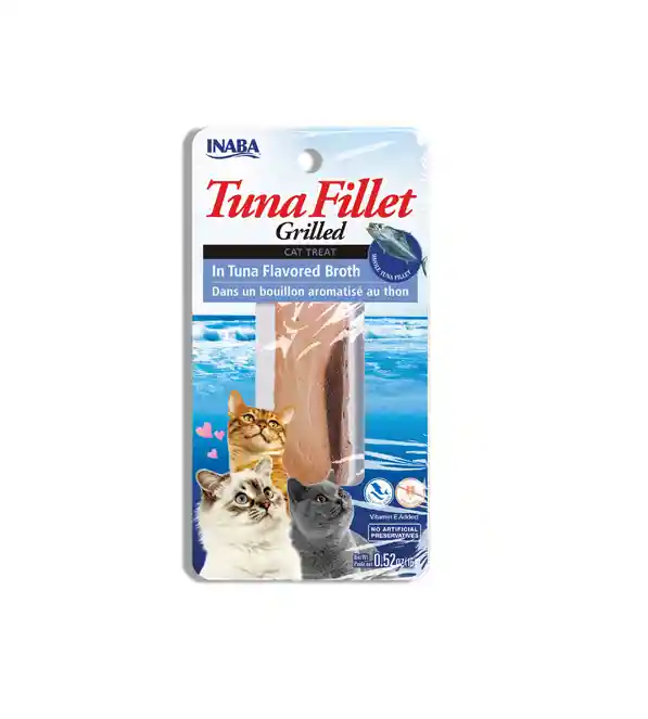 Inaba Cat Snack Grilled Tuna Fillet - In Tuna Flavored Broth - Atun 15 Gr