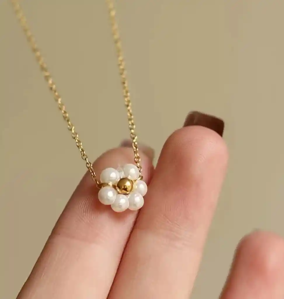 Cadena Flor De Perlas