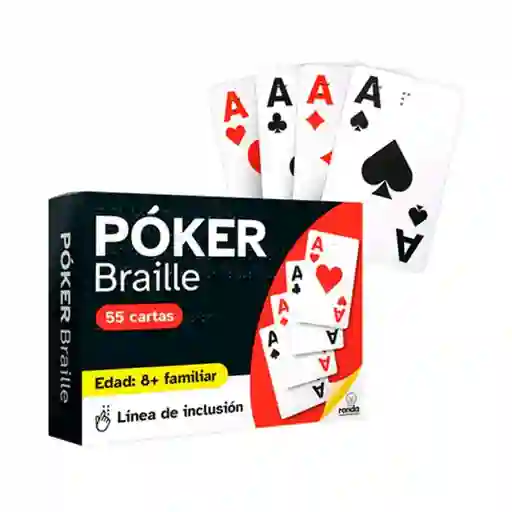 Juego De Cartas Didáctico Poker Braille Para Niños