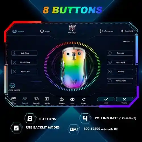 Mouse De Juego Gamer Onikuma Cw925 Rgb
