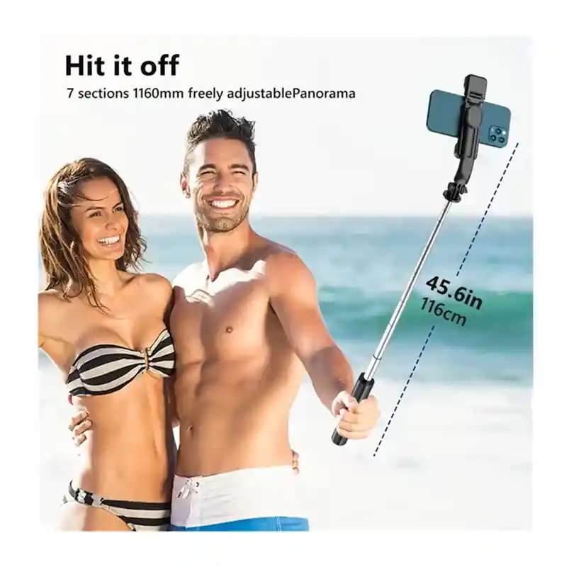 Palo Selfie Con Doble Iluminacion Portátil Con Bluetooth