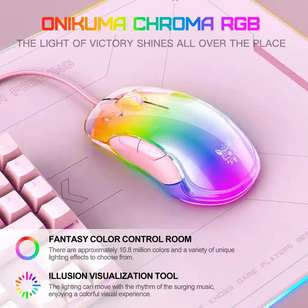 Mouse De Juego Gamer Onikuma Cw925 Rgb