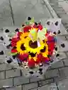 Bouquet Girasoloes Con Rosas