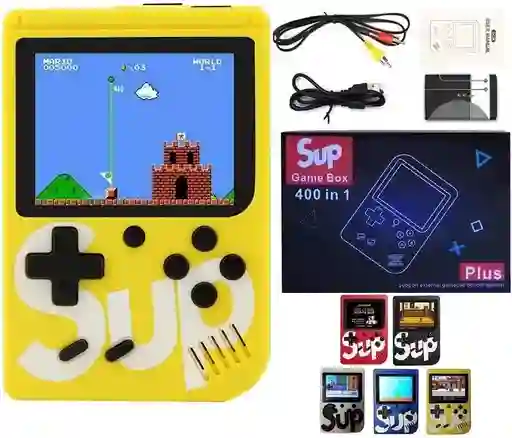 Consola Juego Portatil Viaje Puente Festivo Atari Sup Game Box 400 Juegos Retro Pila Bateria Recargable