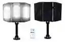 Lampara Reflector Solar Plegable T02 Control Remoto Y Sensor Carcasa Negro Luz Blanca 110v