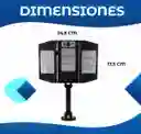 Lampara Reflector Solar Plegable T02 Control Remoto Y Sensor Carcasa Negro Luz Blanca 110v