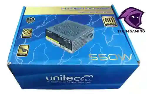 Fuente De Poder Unitec Hyper Power 550w Reales 80 Plus Bronze