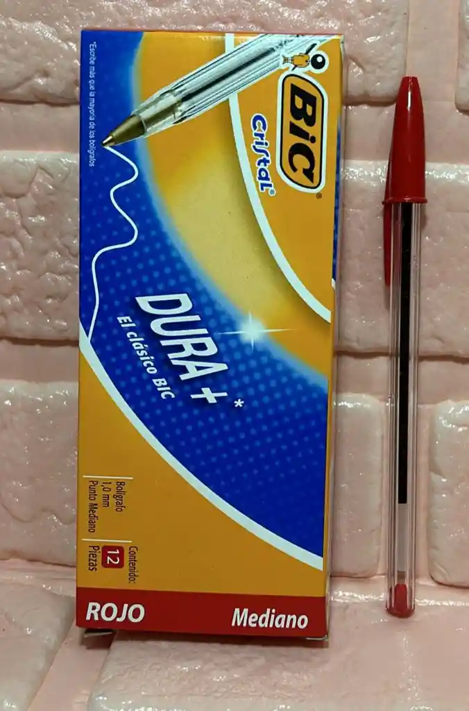 Lapicero Bic Rojo Caja X12