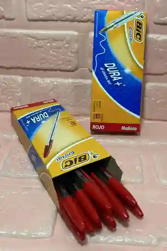 Lapicero Bic Rojo Caja X12