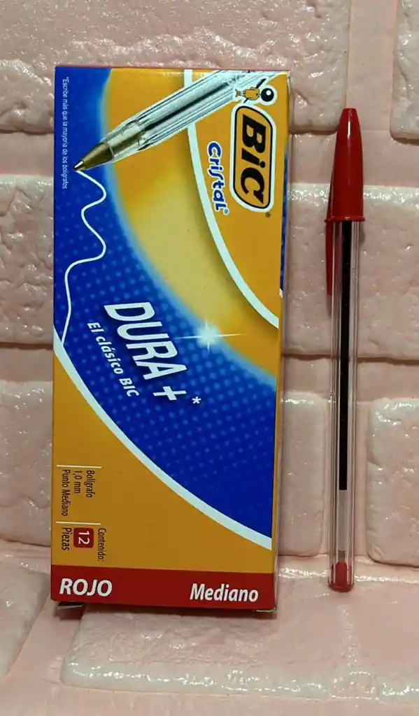Lapicero Bic Rojo Caja X12