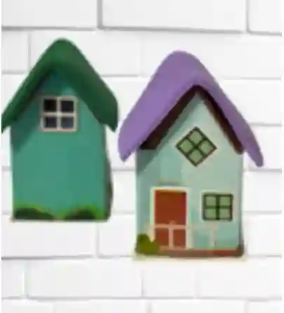 Casa Para Maquetas Pequeña Cartón 2.5x2.5x3.5cm