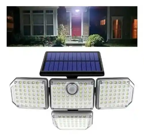 Reflector Con Panel Solar X4 Impermeable Y Ángulo Ajustable
