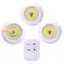 Set De Luces Led Por 3 Con Control Remoto Inalambrico