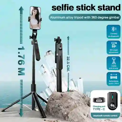 Tripode/selfie/gimba Profesional 176 Cm 3 en 1 P205
