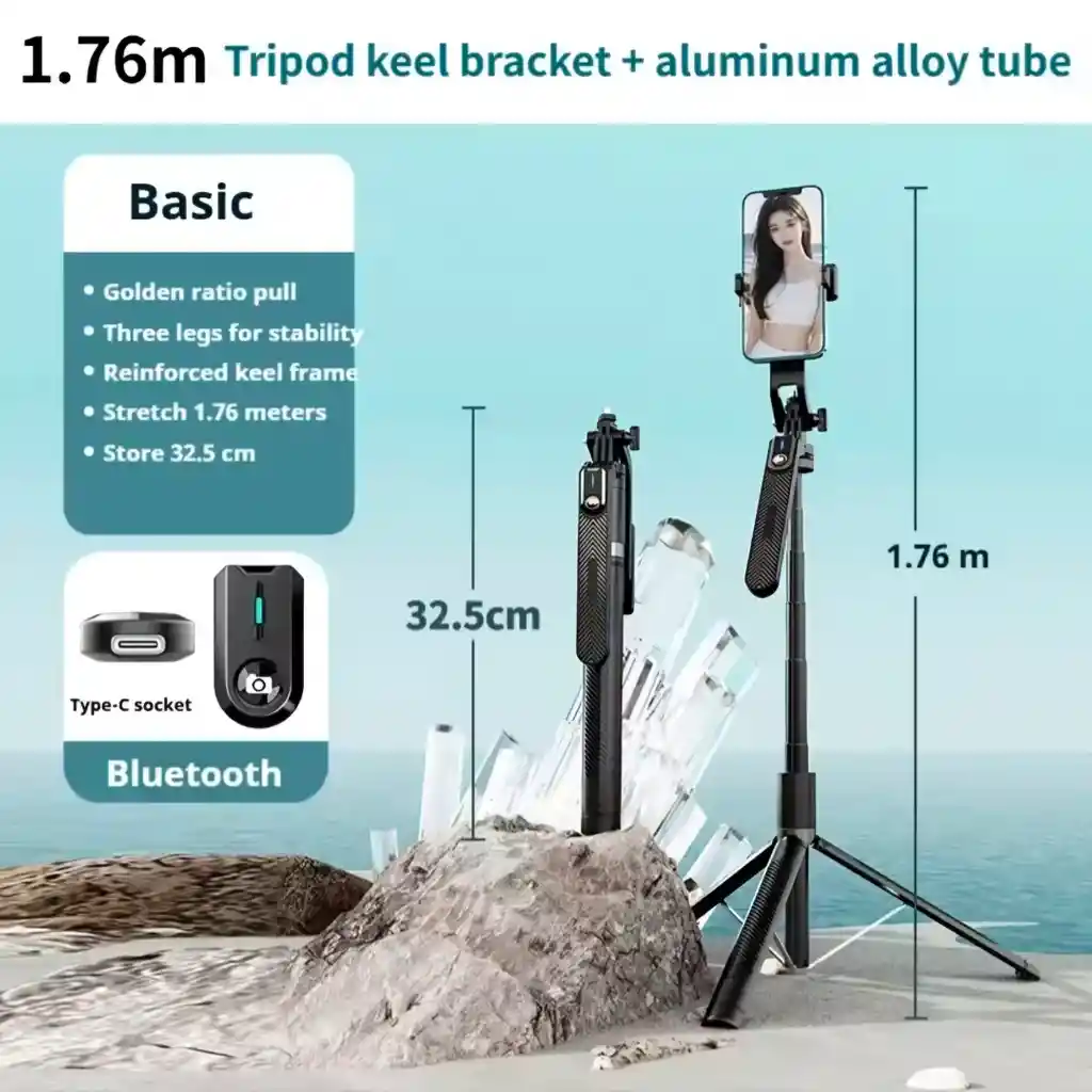 Tripode/selfie/gimba Profesional 176 Cm 3 en 1 P205