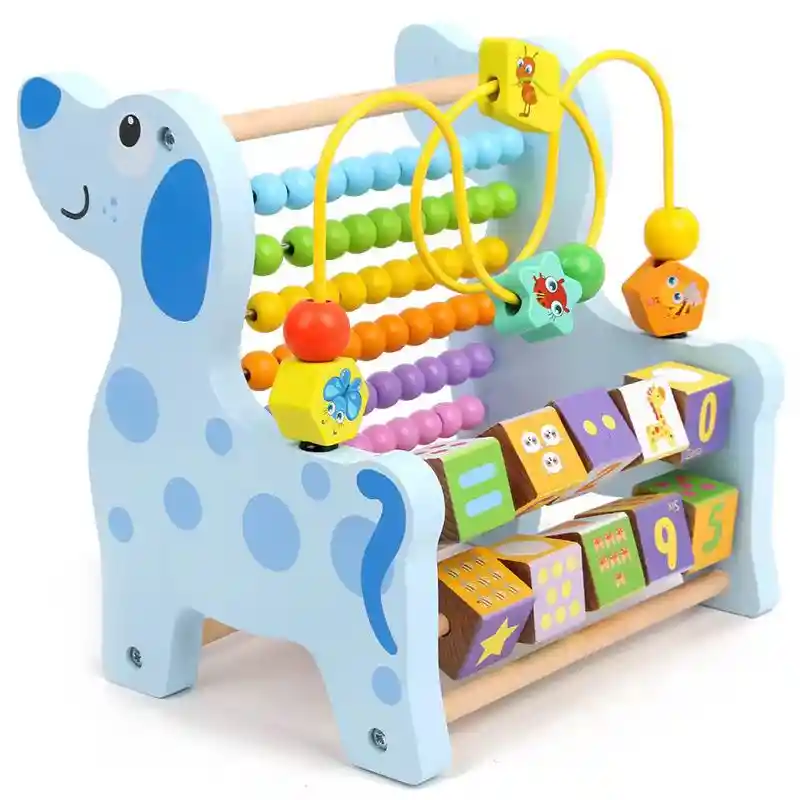 Juguete Abaco 3 En 1 Montessori Con Laberinto Y Matemático