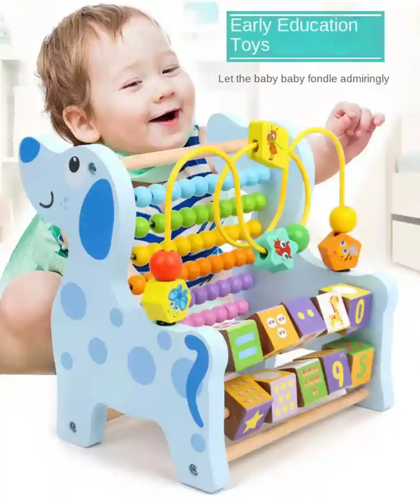 Juguete Abaco 3 En 1 Montessori Con Laberinto Y Matemático