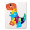 Rompecabezas Montessori Con Numeración 10 Fichas Dinosaurio