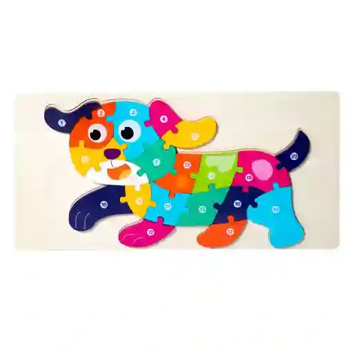 Rompecabezas Montessori Grande Con Numeración 20 Fichas