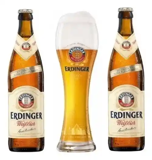 Estuche De Erdinger Cerveza Alemana + Vaso
