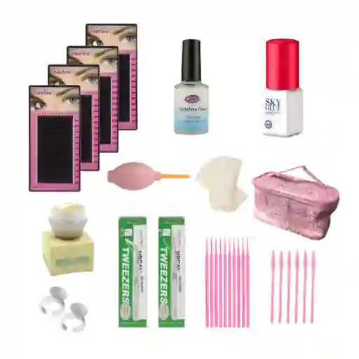 Pestañas Navina Pelo A Pelo Kit Profesional