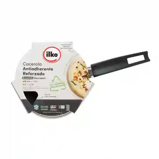 Cacerola Ilko Every Day 16 Cm De Aluminio Reciclado Con Tapa
