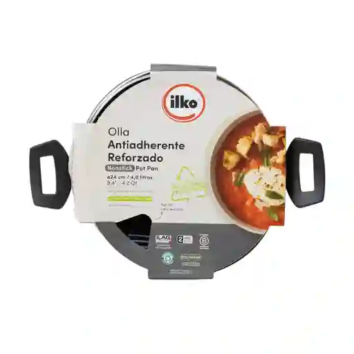 Olla Ilko Every Day 24 Cm De Aluminio Reciclado Con Tapa