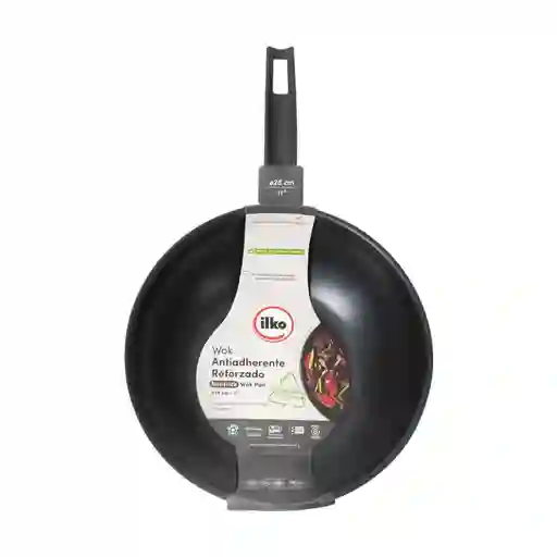 Wok Ilko Every Day 28 Cm De Aluminio Reciclado Con Tapa