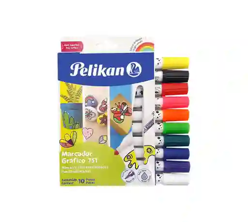 Marcador Pelikan 751 Grafico X 10