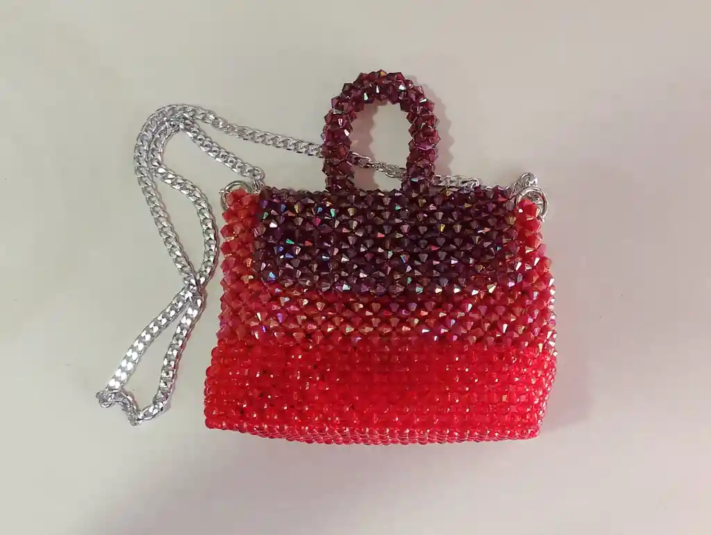 Bolso De Piedra Acrílica Medidas Aproximadas 20 Cm Ancho, 16 Cm Alto