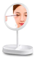Espejo De Maquillaje Led De 3 Niveles Recargable Usb
