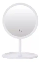 Espejo Luz Led Organizador Maquillaje Touch Baño Recargable