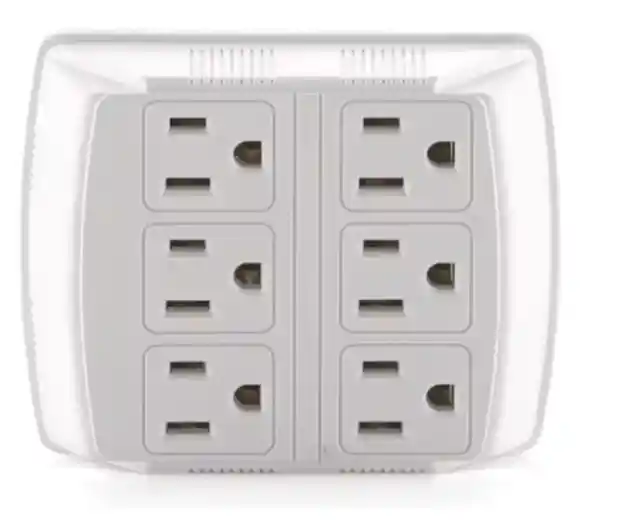 Multitoma Onix 2x6 Salidas Pared
