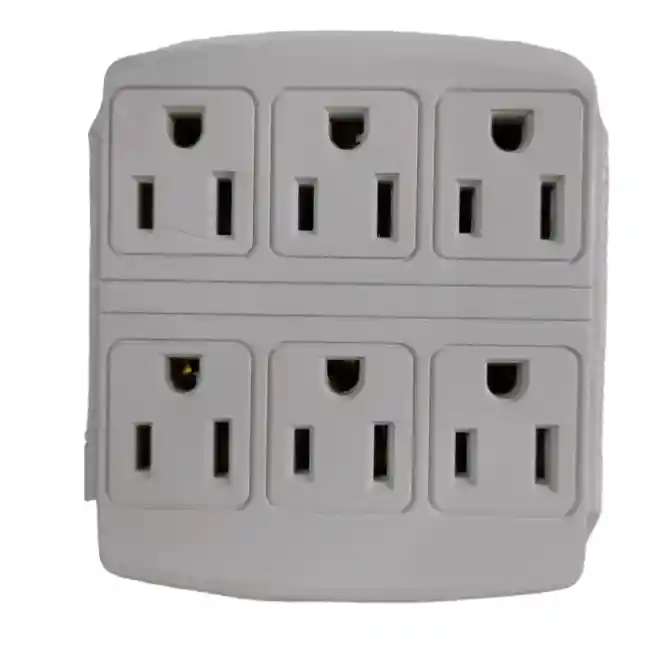 Multitoma Onix 2x6 Salidas Pared